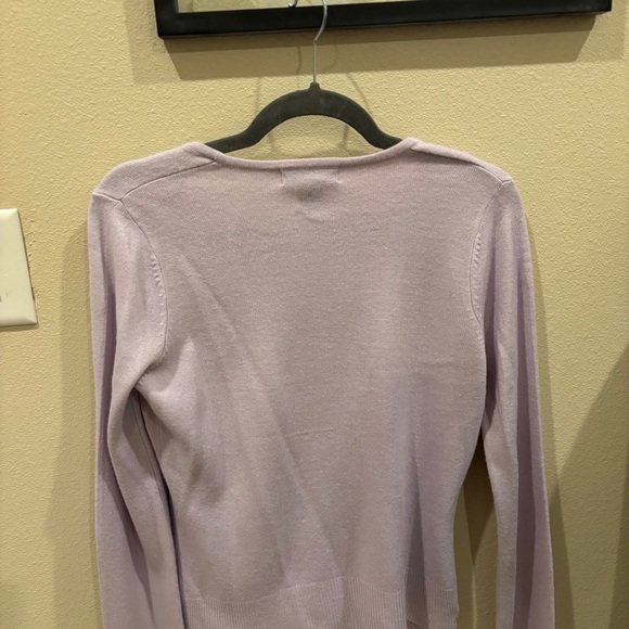 New York & Company Light Purple Cardigan with Floral Detail - Picture 4 of 4